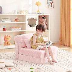 Folding Sofa Bed Floor Mattress for Kids with Pillow, Toddler Washable Folding Floor Nap Mat for Homemade Couch, Floor Mattress, Kids Couch, Kids Homemade, Folding Sofa Bed, Bed Floor, Folding Sofa, Mattress On Floor, Nap Mat