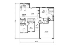 the floor plan for a two story house