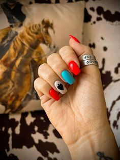 Punchy Nails Designs, Punchy Western Nails, Punchy Nails, Cowboy Nails, Western Nails, Country Nails, Cow Nails, Girl Nails, Long Acrylic Nails Coffin