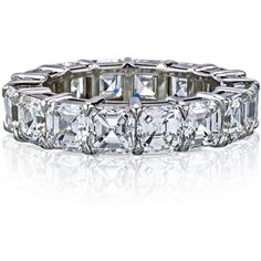 a white gold ring with assorted cut diamonds