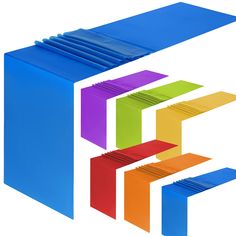 an image of colorful paper stacked on top of each other in the shape of a rectangle