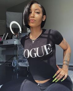 Short 8 Inch Bob Wig, Shoulder Length Bob With Layers Black Women, Short Hairstyle Women Black Woman 2023, Low Bun Ideas Black Women, Meagan Good Bob, Half Pixie Half Bob, Short Bob Pixie Haircut, Hair Flipped Out On Ends, Natural Hair Cuts For Black Women