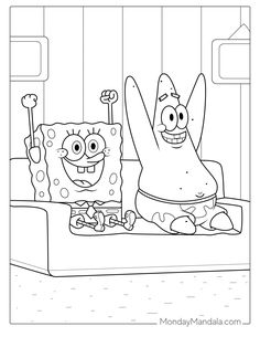 spongebob and patrick coloring pages