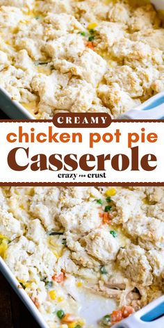 There's nothing like this Creamy Chicken Pot Pie Casserole! This hearty dinner recipe is one of the things to make with rotisserie chicken. Complete with vegetables and a topping of homemade biscuits, this chicken casserole is the ultimate comfort food idea! Make With Rotisserie Chicken, Use Rotisserie Chicken, Creamy Chicken Pot Pie, Pot Pie Casserole, Chicken Pot Pie Filling, Chicken Pot Pie Casserole, Best Breakfast Casserole, Hearty Dinner Recipes