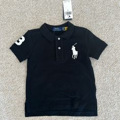 New With Tags Ralph Lauren Polo Big Pony Shirt Size 2t. Comes From A Smoke Free Home. Ralph Lauren Cotton Tops With Letter Print, Fitted Black Ralph Lauren Top, Ralph Lauren Safari, Polo Bear Ralph Lauren, Pony Shirt, Ralph Lauren Baby Girl, Polo Ralph Lauren Mens Shirts, Baby Boy Shirts, Pink Long Sleeve Shirt