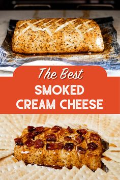 A two-image collage of smoked cream cheese with crispy bacon Cheese With Hot Honey, Easy Cream Cheese Dip, Smoked Appetizers, Smoked Cream Cheese, Cream Cheese Dip, Party Spread, Easy Cream, Hot Honey, Cheese Dip