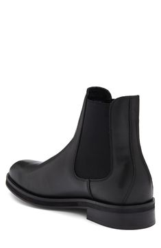 A plain-toe Chelsea boot constructed from smooth leather features dual inset elastic gores for easy-wear comfort. Leather and textile upper/leather lining and sole Made in Italy Classic Waterproof Boots For Formal Occasions, Casual Chelsea Boots In Calf Leather With Plain Toe, Business Slip-on Chelsea Boots With Leather Footbed, Classic Chelsea Boots With Lug Sole For Work, Fall Chelsea Boots With Rubber Sole And Plain Toe, Classic Black Slip-on Chelsea Boots, High-top Leather Chelsea Boots For Formal Occasions, Classic Waterproof Business Boots, Formal High-top Leather Chelsea Boots