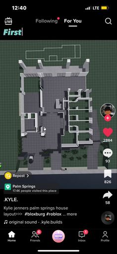 an app showing the location of a house