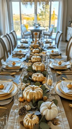 30+ Modern Thanksgiving Tablescapes To Elevate Your Celebration Fall Decorated Dining Table, Luxurious Fall Decor, Pumpkin Dining Table Decor, Thanksgiving Dinner Setting, Fall Cocktail Table Decor, Dining Table Halloween Decor, Thanksgiving Bar Ideas, Modern Fall Tablescapes, Hosting Friendsgiving Table Setting