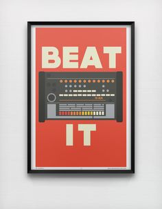 a poster with the words beat it on it