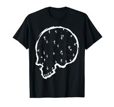 PRICES MAY VARY. Lightweight, Classic fit, Double-needle sleeve and bottom hem Skull Tee, T Shirt, Clothes, Black