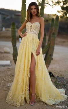 Sherri Hill 56577 Dress Sherri Hill Dress, A Line Prom Dress, Floor Length Prom Dresses, Glamorous Party, Lace Prom Dress, A Line Prom Dresses, Tea Length Dresses, Lace Corset, Sherri Hill