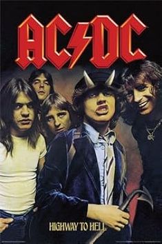 ac / dc highway to hell album cover with an image of the band on it