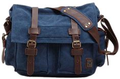 Waxed Canvas Messenger Bag Laptop Mens - Woosir Casual Canvas Rectangular Briefcase, Casual Canvas Briefcase With Adjustable Strap, Casual Canvas Satchel Briefcase, Bags For Men, Canvas Messenger Bag, Bag Canvas, Waxed Canvas, Mens Navy, Vintage Bags