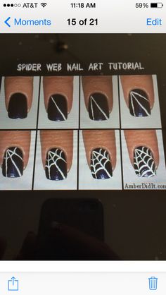 Nails Halloween October Simple Ideas, Easy Nail Designs For Beginners Halloween, Spiderman Inspired Nails Simple, Simple Skull Nail Art, Cute Pumpkin Nails Short, Easy Spider Web Nail Art, Easy Nail Halloween Designs, Really Easy Halloween Nails, Easy Nail Designs Halloween