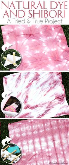 the instructions for how to make a natural dye and shibori blanket