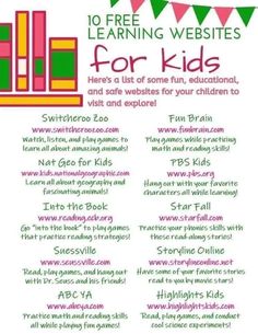 the 10 free learning webs for kids to learn how to use them in their homes