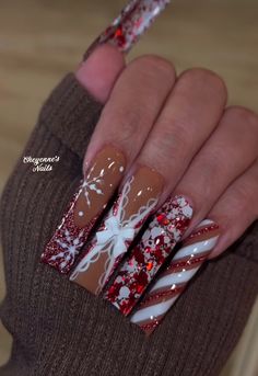 Christmas Nail Inspo, Chocolate Peppermint, Christmas Nail, Christmas Nails, Follow For More, Nails Inspiration, Cute Nails, Nail Inspo, Peppermint