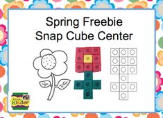 the spring freebie snap cube center is shown with an image of a flower and blocks