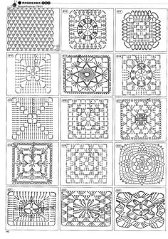 the different patterns used in this pattern are shown on top of each other, and below