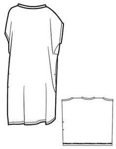 the front and back view of a dress with short sleeves, on a white background