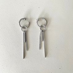 ▪️▪️▪️PRODUCT Hipster Dangle Bar Clip On Earrings 316L surgical stainless steel  Never Fade and Hypoallergenic One Pair of Earrings ( 2pc ) Care instructions: avoid contact with liquids (swimming pool chlorine, perfume, beauty products) wipe dry with a soft cloth. VISIT STORE FOR MORE PRODUCT 🔗 https://www.etsy.com/ca/shop/TWISTEEL ▪️▪️▪️ S H I P P I N G   All orders will be shipped on the next business day UNITED STATES  - USPS First-Class Mail * 4 - 14 Business Days  Tracking & Insurance included CANADA - Canada Post * 4 - 14 Business Days Tracking & Insurance included EUROPE * 6 - 14 Business Days Tracking & Insurance included AUSTRALIA & ASIA  * 6 - 21 Business Days Tracking & Insurance included ▪️▪️▪️ S A T I S F A C T I O N * G U A R A N T E E Accidents happen, send us a message, an Cheap Silver Clip-on Earrings, Affordable Silver Drop Clip-on Earrings, Cheap Gothic Nickel-free Earrings, Clip Dangle Earrings, Roach Clip Earrings, Cheap Silver Drop Clip-on Earrings, Cheap Punk Style Earrings For Gift, Clip On Earrings For Men, Affordable Punk Style Earrings For Gifts