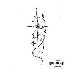 a tattoo design with stars on it