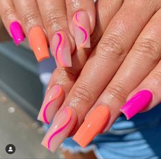 Peach Colored Nails, Nail Art 2023, Orange Acrylic Nails, Holiday Acrylic Nails, Nails Tutorial, Peach Nails, Back To School Nails, Fest Outfits, White Acrylic Nails