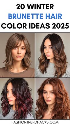 Short Hair Color Ideas For Brown Skin, Winter Color For Brunettes, Popular Hair Colors 2020, Medium Length Hair Color Ideas Brunettes, Winter Hair Color For Dark Brown Hair, Winter Hair Color For Brown Eyes, All Brown Hair Color Shades, Hair Color Fall 2024 Brunette, Balayage Winter Brunettes