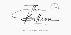 the billion font with two different types of lettering