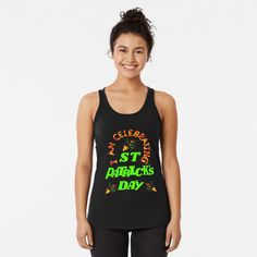 St Patricks Day Celebrate In Ireland, Ronaldo Cristiano, Tank Top Designs, Black Tank, Tankini Top, Cristiano Ronaldo, Chiffon Tops, Yoga Fitness, Ronaldo