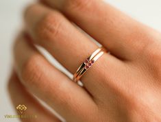 Check out our shop for more items https://www.etsy.com/shop/VimleshBadaya Diamond stacking ring, Gold diamond band, Stackable ring, Stacking diamond ring, Gold diamond ring, Dainty ring, Thin ring for evryday Same design can be made also with other custom gemstones per request. Product details: - approx. 1.5mm Ruby. Ring size - US 3 to US 9 (for smaller or larger ring size, please contact) Please select your size at the drop down menu. Service Available - Customization Available with any other s Ruby Ring Designs, Dainty Gold Band, Ruby Bands, Gold Diamond Band, Diamond Stacking Rings, Gold Ring Stack, Ring Stacking, Large Ring, Ring Dainty