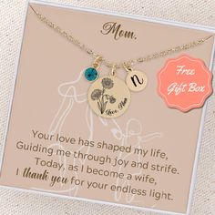 This personalized mother of the groom necklace makes a perfect gift for your future mother-in-law on your wedding day! Highlights 👁️Designed by BreezyGemsStudio 🌟Materials: 18k Gold Plated, .925 Sterling Silver Plated, Stainless Steel Base 🦞Closure: Lobster Claw Clasp 📿Chain style: Cable 📐Length Options: 16", 18", 20", & 24" 🪞Style: Minimalist 🖊️Can Be Personalized 💎Pendant & Birthstone Sizes:  Main Pendant 20mm, Mini 10mm, Birthstone 6mm 🫰Made to Order 🎁Free Gift Box and Notecard With Every Order 🚫Lead & Nickel Free HOW TO ORDER: 1.   Select Size & Finish:  Choose necklace options from the drop-down menu.  2.  Pick Birthstone:  Select your desired month from the drop-down menu.  3.  Personalization:  Type NAME in the "personalization" box. 4.  Add to Cart:  Click "Add to Cart". Personalized Birthstone Necklace For Mom On Valentine's Day, Personalized Birthstone Necklace For Mom For Valentine's Day, Personalized Birthstone Necklace For Valentine's Day Gift, Anniversary Hallmark Charm Necklace For Mother's Day, Name Necklace For Wedding Gift On Mother's Day, Personalized Jewelry For Mother's Day Anniversary, Mother's Day Anniversary Birthstone Necklace With Name, Mother's Day Gift Birthstone Necklace With Hallmark, Mother's Day Birthstone Necklace With Birth Flower For Anniversary