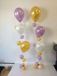 some balloons that are on top of a table