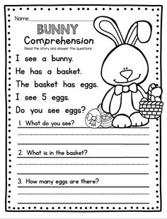 an easter bunny worksheet for kids to learn how to write and read it