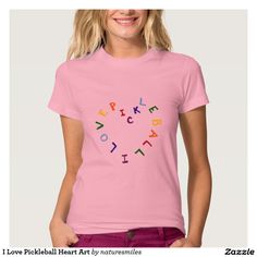 I Love Pickleball Heart Art T Shirt Angel Shirt, Jane Eyre, Different Shirt Styles, Jairzinho, Awareness Ribbons, Cute Tshirts