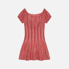 Restyle Clothes, Summer Monogram, Cotton Gauze Fabric, Cherry Dress, Gauze Dress, Frankies Bikinis, Gauze Fabric, Fall Kids, Gingham Print