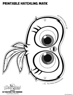 printable hatching mask for kids to make them look like they are looking at something