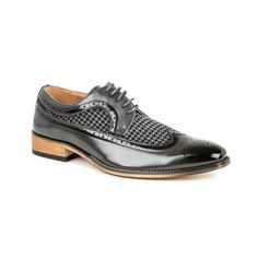 Gino Vitale Men's Wing Tip Brogue Two Tone Shoes Size: 7.5.  Color: Gray.  Gender: male.  Age Group: adult. Business Lace-up Shoes With Round Toe And Perforations, Business Slip-on Oxfords With Perforated Toe Box, Slip-on Oxfords With Perforated Toe Box For Business, Business Lace-up Shoes With Perforations And Round Toe, Business Dress Shoes With Perforations, Business Dress Shoes With Brogue Detailing, Wingtip Dress Shoes With Perforations For Business, Business Oxfords With Perforations And Round Toe, Business Brogue Low-top Dress Shoes