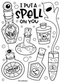 a black and white poster with words that say i put a spell on you