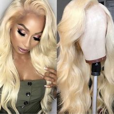 Human Hair Lace Front Wig: Blonde : Body Wave: StarLaceWigs Affordable Human Hair Wigs, Blonde Body Wave, Body Wave Lace Front Wigs, Color Rubio, Human Hair Wigs Blonde, Indian Remy Hair, Blonde Lace Front Wigs, 613 Blonde, Straight Lace Front Wigs