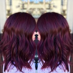 Merlot Hair Color, Pelo Color Borgoña, Magenta Hair Colors, Hair Color Plum, Magenta Hair