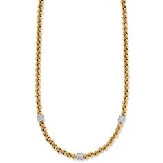 An instant classic, this silver beaded necklace offers the refinement of the Meridian Collection motif for a fine jewelry feel. Classic Chain Necklace With Round Beads, Classic White Gold Jewelry With Beaded Chain, Classic Gold Jewelry With Silver Beads, Silver Elegant Chain Necklace With Polished Beads, Elegant Gold Necklace With Silver Beads, Formal Gold Necklaces With Silver Beads, Classic Rondelle Necklace With Polished Beads, Classic Rondelle Polished Beads Necklace, Classic Rondelle Bead Necklace