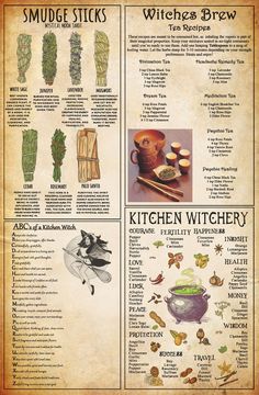 Witchcraft Knowledge, Kitchen Witchcraft, Witchcraft 101, Cer Nocturn, Witch Poster, Knowledge Poster, Witch Things, Chirstmas Decor, Witch Herbs