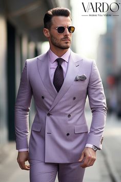 >>ORIGINAL ARTWORK AND CONTENT, PLEASE DO NOT COPY<< Men Suits, Suits For Man, Modern Elegance: Light Purple Double Breasted Suit for Men Formal Attire, Formal Wear for Men piece Wedding Suit, Double Breasted, Formal Fashion Slim Fit Suit. Description: Elevate your style quotient with our Light Purple Double Breasted Suit for men, a perfect fusion of contemporary design and classic sophistication. Crafted with precision, this suit exudes confidence and charm, making it an ideal choice for weddings, formal gatherings, and special events. 🌟 Stand Out in Style: Make a bold statement with the distinctive light purple hue and double-breasted silhouette. Our finely tailored suit is designed to enhance your masculine silhouette, ensuring you command attention with every step. 👔 Quality Craftsma Stylish Mens Suits, Look Formal, Suit For Men, Tailored Suit, Dress Suits For Men, Designer Suits For Men, Mens Formal Wear, Fashion Suits For Men, Men Formal