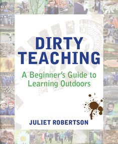 dirty teaching book cover with images of children in the background and text that reads,