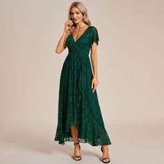 Dark Green Plus Size Maxi Formal Dresses Ee01489, 24 : Target Elegant Green Short Sleeve Lace Dress, High Low Lace Dress, High Low Evening Dresses, Stretch Lace Fabric, Lace Burgundy Dress, Lace Evening Dress, Mother Of The Bride Gown, Evening Dress Floor Length, Formal Dresses Short