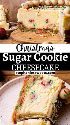 Best Holiday Desserts Thanksgiving, Stephanie Sweet Treats, Halloween Sugar Cookie Cheesecake, Super Easy Cheesecake, The Best Baking Recipes, Halloween Cookie Cheesecake, Christmas Cookie Lasagna Dessert, Desserts For Holidays, Best Christmas Pies