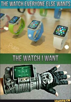 two pictures with different types of watches on them and the caption says, the watch everyone else wants