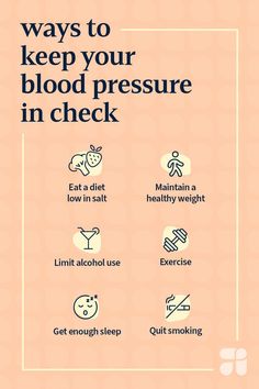 an info sheet describing how to keep your blood pressure in check